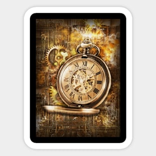 Watch steampunk Sticker